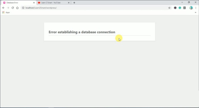 What is Error establishing a database connection